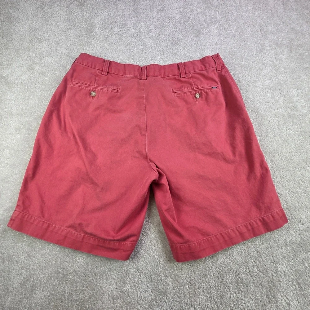 Polo Ralph Lauren Men's Pink Chino Shorts Size 36 Flat Front‎ Casual Cotton